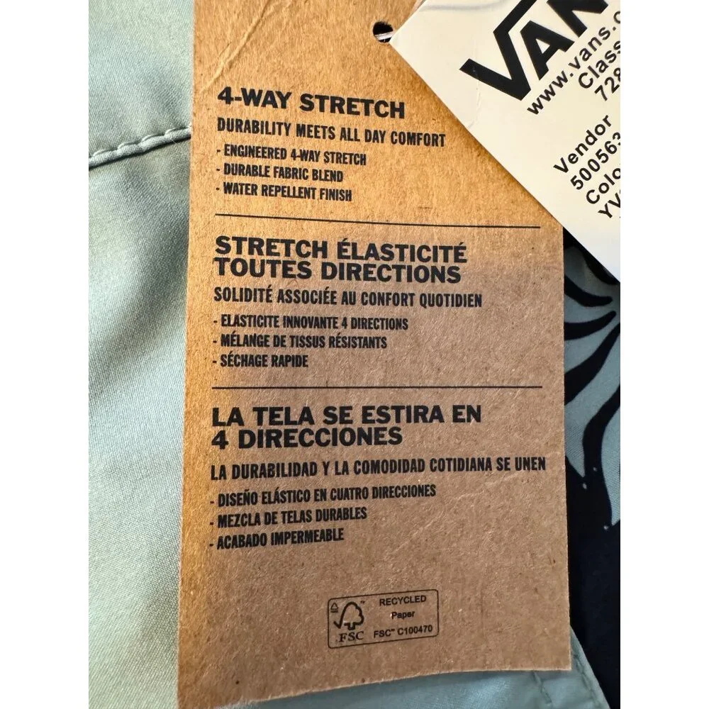 Vans Sidelines Board Shorts Size 38 Men’s “Off The Wall” NWT $54 Swim Pockets